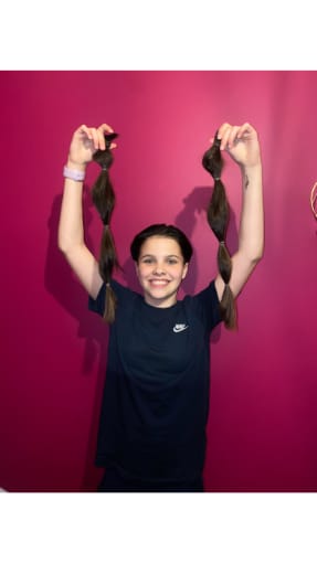Millie cuts 19 inches off her hair! 3 Millie cuts 19 inches off her hair