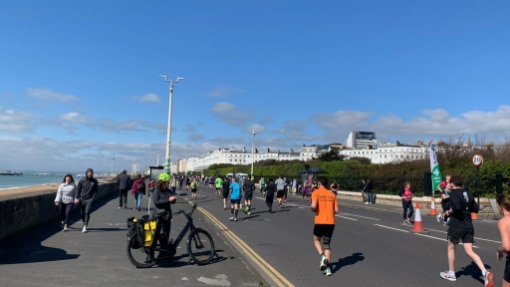 FELIX ELLIN - Ran the Brighton Marathon for Cameron’s Orphanage 2 sea front