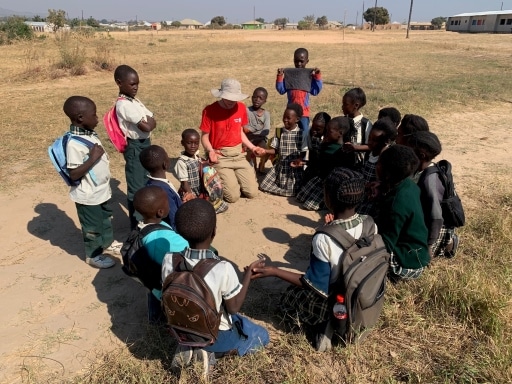 Hurst Expedition 2024 to Cameron's Orphanage 16 Playing knock knock