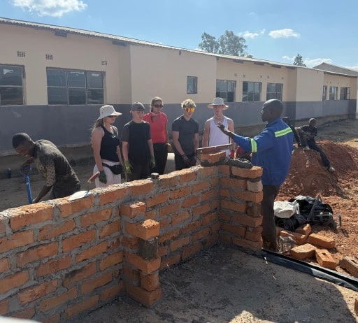 Hurst Expedition 2026 to Cameron's Orphanage 33 Bricklaying lesson l6
